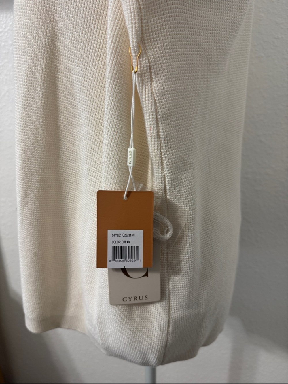 Cyrus Light Cream Open-Front Cardigan Women's Size Large Sweater in Cream NWT - Picture 7 of 13
